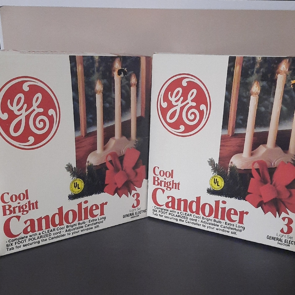 Vintage 2 PK General Electric Cool Bright Candolier